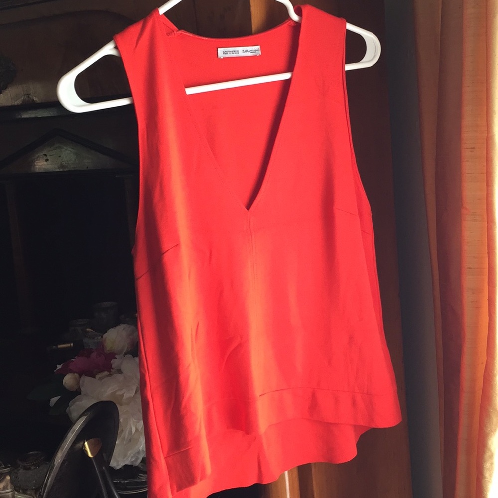 Zara coral top